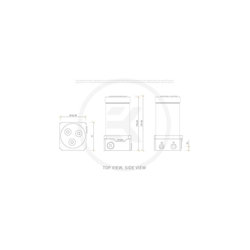 EKWB EK-Quantum Kinetic TBE 160 DDC Body D-RGB - Acryl, Ausgleichsbehälter(transparent)