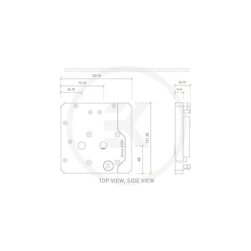 EKWB EK-Quantum Momentum Aorus Z490 Master D-RGB - Acryl, CPU-Kühler(schwarz/transparent)