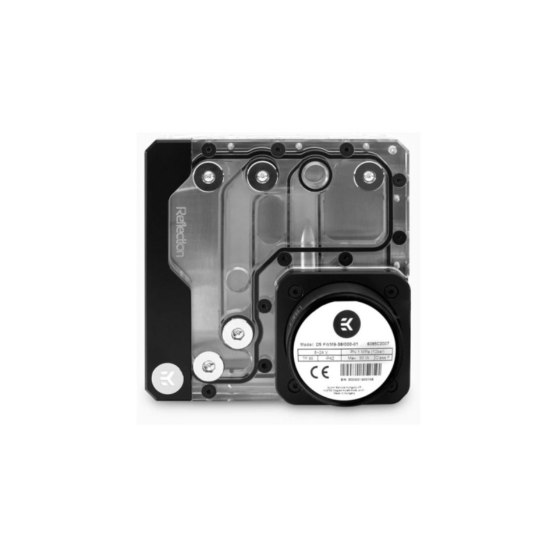 EKWB EK-Quantum Reflection Uni 140 D5 PWM D-RGB - Acryl, Pumpe(transparent/silber, für Lian Li DK-05F und DK-04F oder Gehäuse mit 140-mm-Lüfterhalterung)