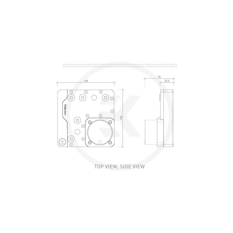 EKWB EK-Quantum Reflection Uni 140 D5 PWM D-RGB - Acryl, Pumpe(transparent/silber, für Lian Li DK-05F und DK-04F oder Gehäuse mit 140-mm-Lüfterhalterung)