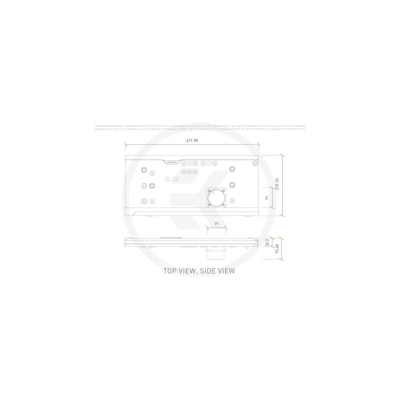 EKWB EK-Quantum Reflection² PC-O11D XL D5 PWM D-RGB - Acryl, Pumpe(transparent, Verteilerplatte inkl. Pumpe)