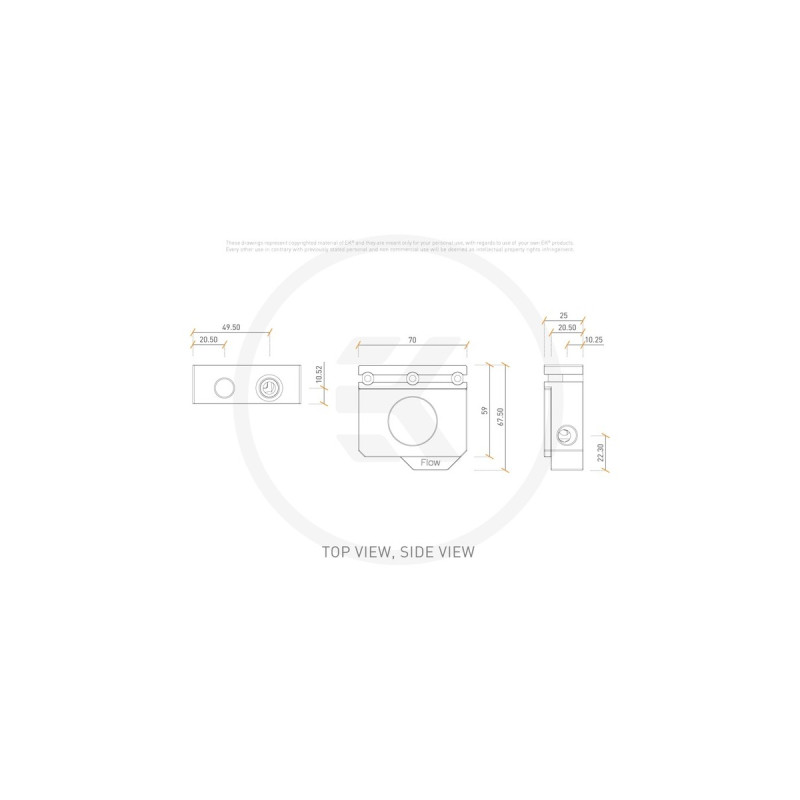 EKWB EK-Quantum Scalar Flow Indicator Top-To-Bottom D-RGB, Durchflussanzeiger(schwarz)