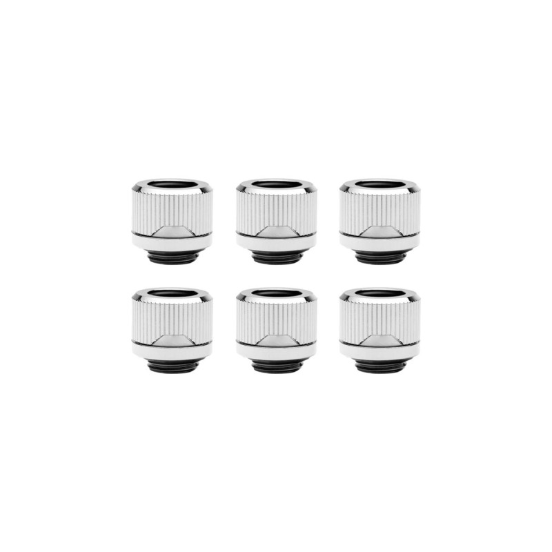 EKWB EK-Quantum Torque 6-Pack HDC 12 - Nickel, Verbindung(silber, 6er Pack)