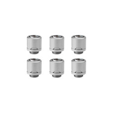 EKWB EK-Quantum Torque 6-Pack STC 10/13 - Satin Titanium, Verbindung(silber, 6er Pack)