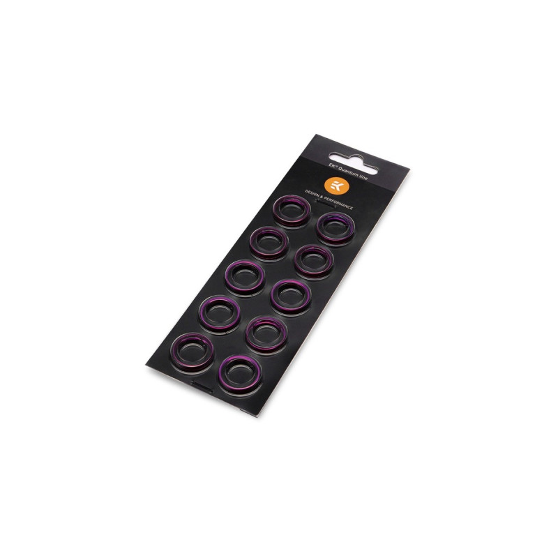 EKWB EK-Quantum Torque Color Ring 10-Pack HDC 16 - Purple, Verbindung(lila, 10 Stück)