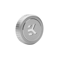 EKWB EK-Quantum Torque Plug w/Badge - Satin Titanium, Schraube(titan)