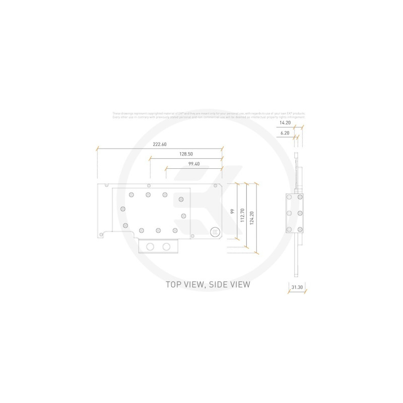 EKWB EK-Quantum Vector RE RTX 3080/3090 Active Backplate - Acetal(schwarz)
