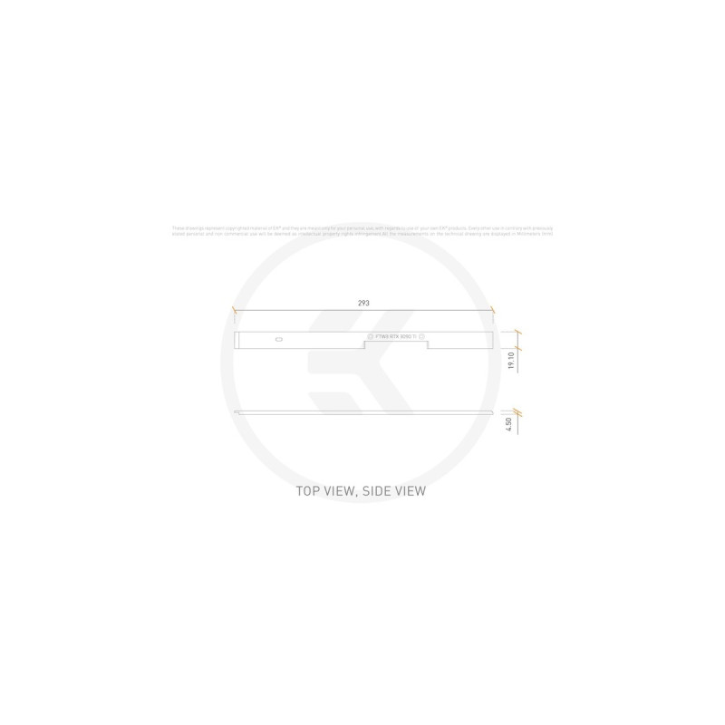 EKWB EK-Quantum Vector² FTW3 RTX 3090 Ti Side Cover - Nickel, Abdeckung(nickel)