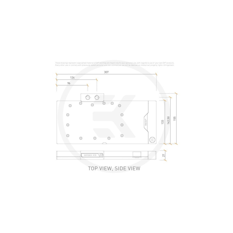 EKWB EK-Quantum Vector² Trio RTX 4080 D-RGB - Nickel + Acryl, Wasserkühlung(nickel/transparent, inkl. Backplate)