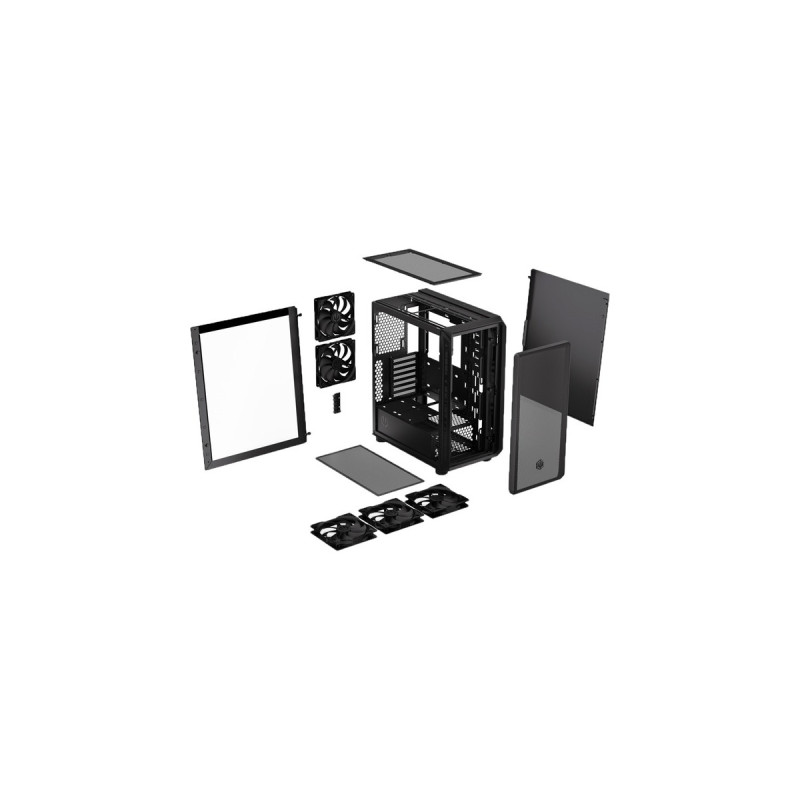 ENDORFY ARX 500 Air, Tower-Gehäuse(schwarz, Seitenteil aus Tempered Glass)
