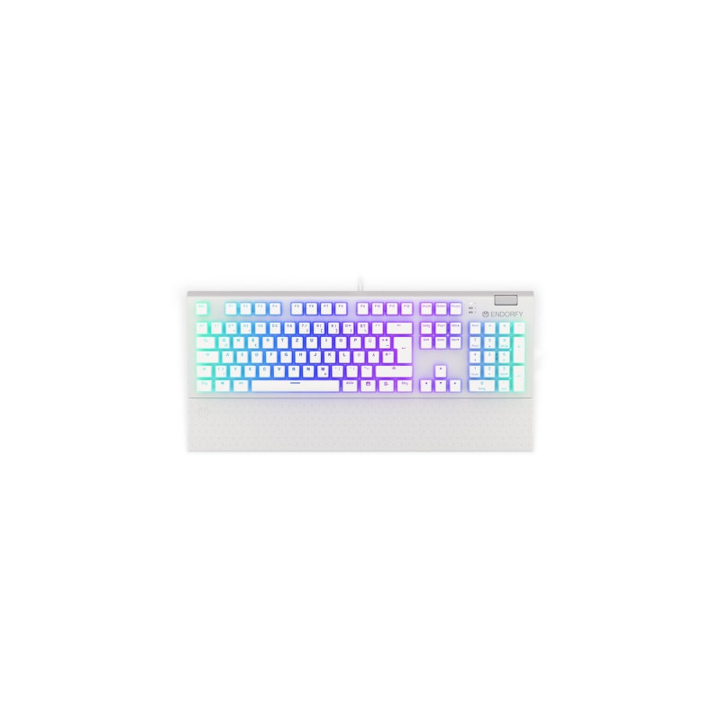 ENDORFY Omnis Pudding Onyx White, Gaming-Tastatur(weiß, DE-Layout, Kailh RGB Red)