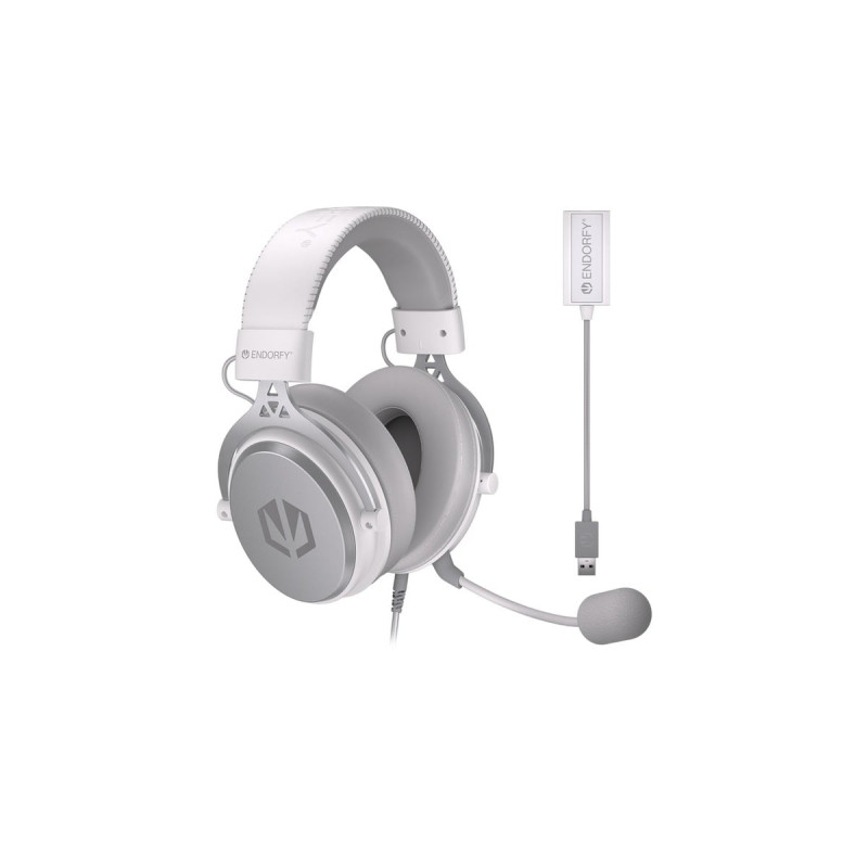 ENDORFY VIRO Plus USB, Gaming-Headset(weiß, USB-A, 3.5 mm Klinke)