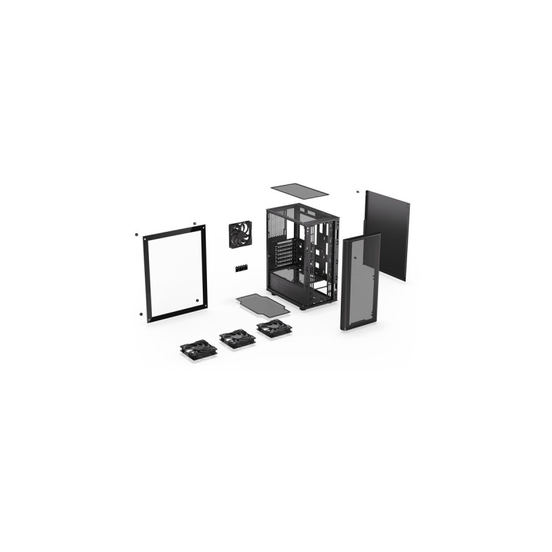 ENDORFY Ventum 200 Air, Tower-Gehäuse(schwarz, Seitenteil aus Tempered Glass)