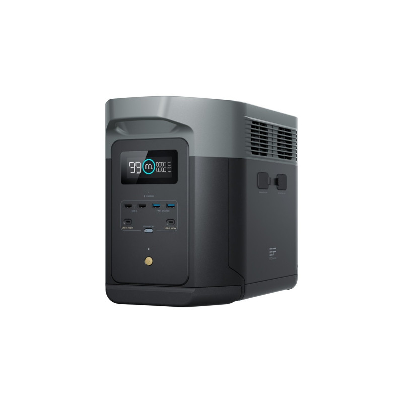 EcoFlow DELTA 2 Max, tragbare Powerstation(schwarz, 2.048 Wh, X-boost 3.100W, LFP-Akku)
