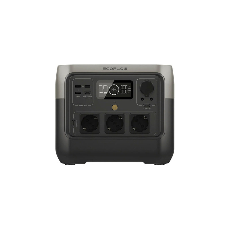 EcoFlow RIVER 2 Pro, tragbare Powerstation(schwarz/grau, 768Wh, X-boost 1.600W, LFP-Akku)
