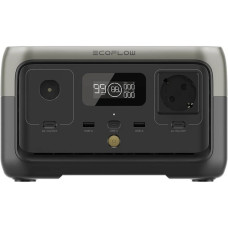 EcoFlow RIVER 2, tragbare Powerstation(schwarz/grau, 256Wh, X-boost 600W, LFP-Akku)