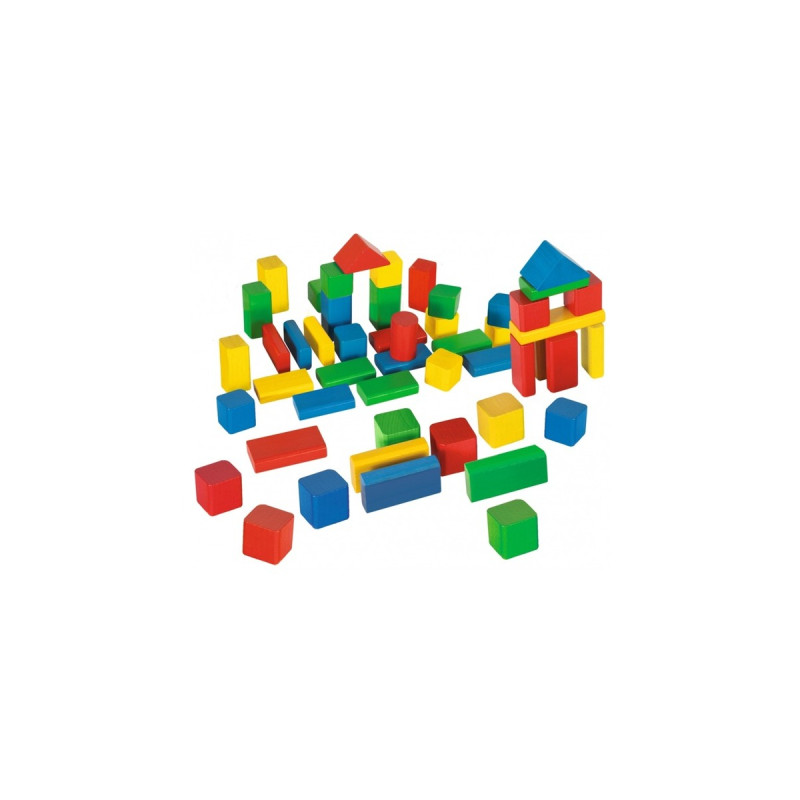 Eichhorn Bunte Holzbausteine 50, Konstruktionsspielzeug