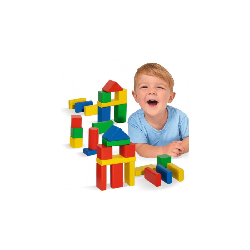Eichhorn Bunte Holzbausteine 50, Konstruktionsspielzeug