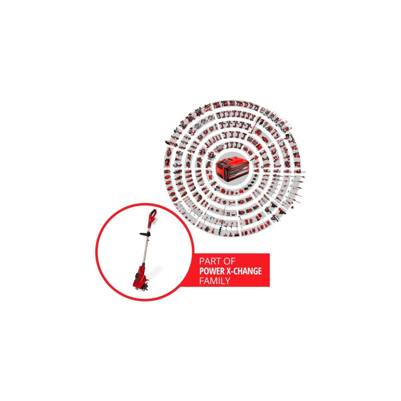 Einhell Akku-Bodenhacke GE-CR 18/20 Li E - Solo, 18Volt(rot/schwarz, ohne Akku und Ladegerät)
