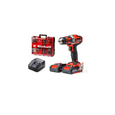 Einhell Akku-Bohrschrauber-Set TE-CD 18/40 Li +69, 18Volt(rot/schwarz, 2x Li-Ion-Akku 2,0Ah, 69-teiliges Zubehör)