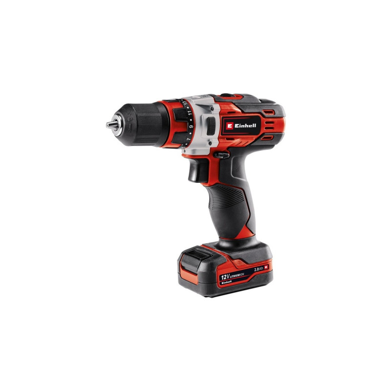 Einhell Akku-Bohrschrauber TE-CD 12/1 Li, 12Volt(rot/schwarz, 2x Li-Ionen Akku 2Ah)