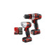 Einhell Akku-Bohrschrauber TE-CD 12/1 +22+CL, 12Volt(rot/schwarz, 2x Li-Ionen Akku 2Ah, 22-teiliges Bit- und Bohrerset + Akku-Leuchte)