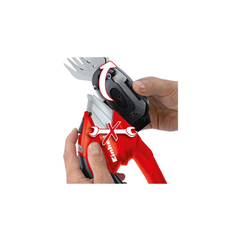 Einhell Akku-Gras- und Strauchschere GE-CG 12 Li WT, 12Volt, Grasschere(rot/schwarz, Li-Ionen Akku 1,5 Ah)