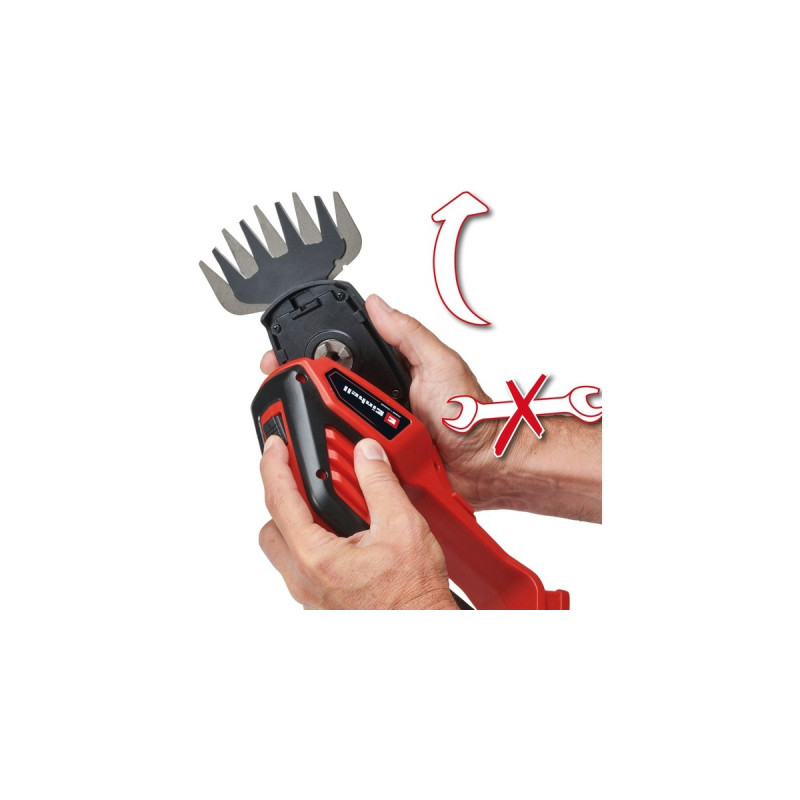 Einhell Akku-Grasschere/ -Strauchschere GE-CG 18/100 Li-Solo, 18Volt(rot/schwarz, ohne Akku und Ladegerät)