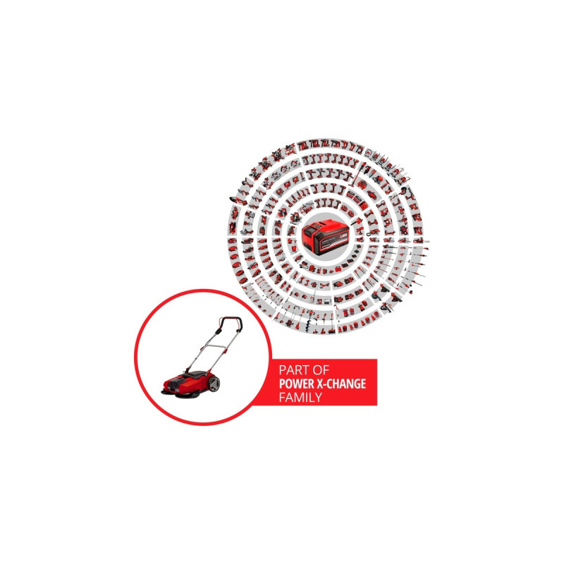 Einhell Akku-Kehrmaschine TE-SW 18/610 Li-Solo, 18Volt(rot/schwarz, ohne Akku und Ladegerät)