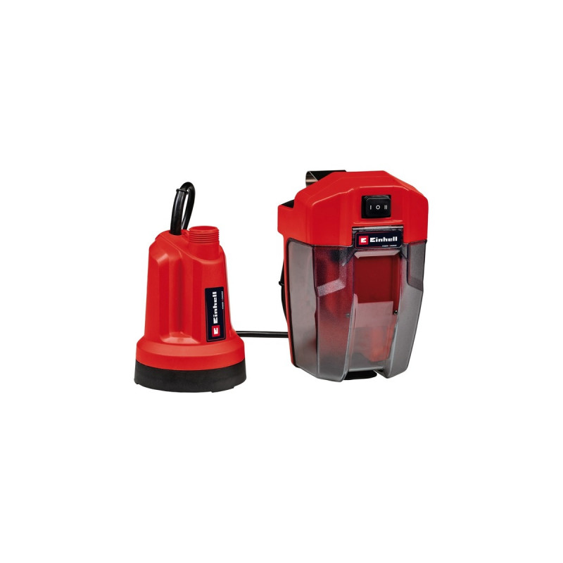 Einhell Akku-Klarwasserpumpe GE-SP 18 LL Li, Tauch- / Druckpumpe(rot/schwarz, Li-Ionen Akku 4Ah)