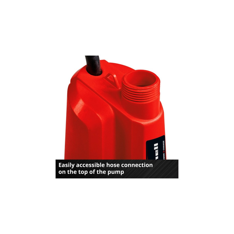 Einhell Akku-Klarwasserpumpe GE-SP 18 Li - Solo, Tauch- / Druckpumpe(rot/schwarz, ohne Akku und Ladegerät)