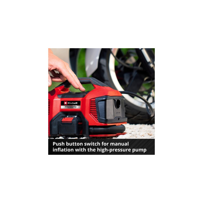 Einhell Akku-Kompressor PRESSITO 18/21, 18Volt(rot/schwarz, ohne Akku und Ladegerät)