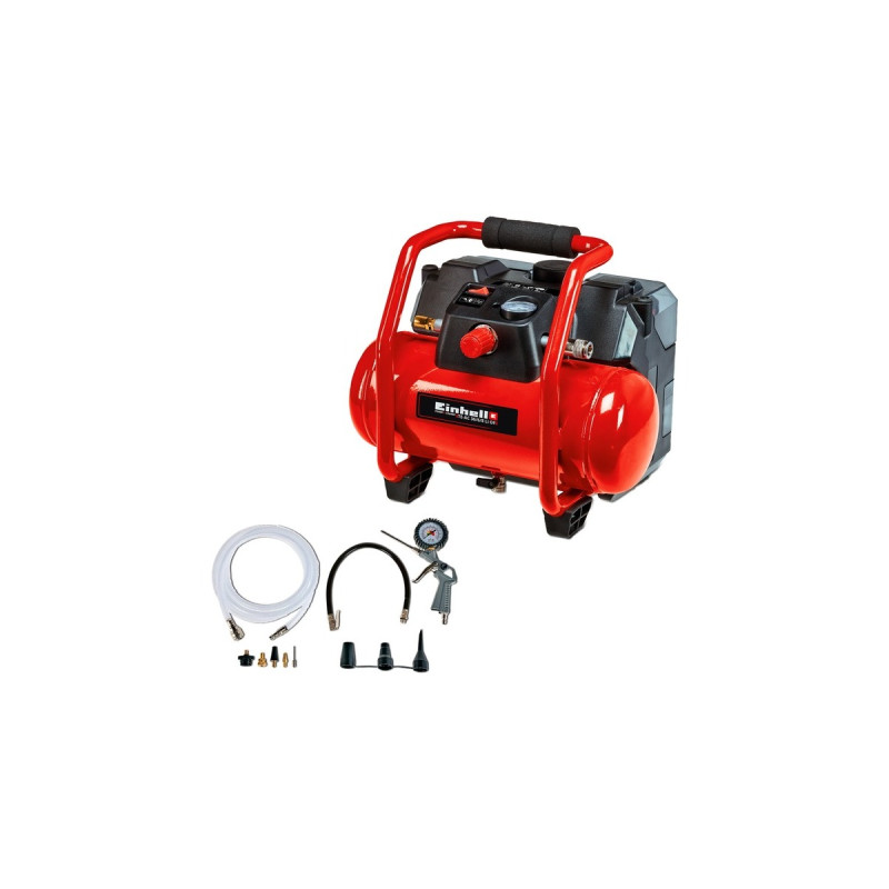 Einhell Akku-Kompressor TE-AC 36/6/8 Li OF Set-Solo(rot/schwarz, ohne Akku und Ladegerät)