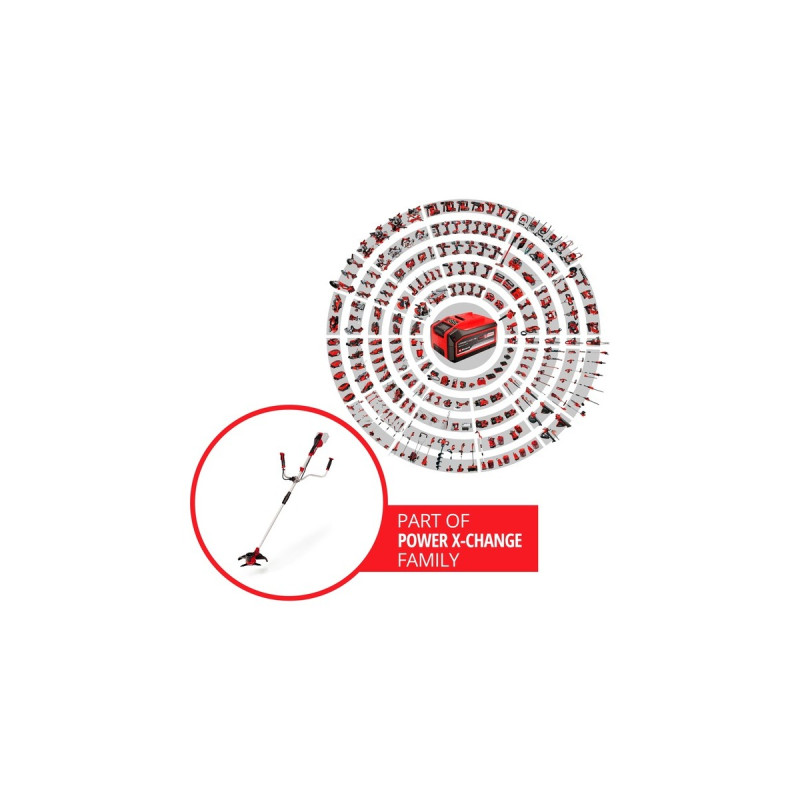 Einhell Akku-Motorsense AGILLO 36/255 BL-Solo, 36Volt (2x18V)(rot/schwarz, ohne Akku und Ladegerät)