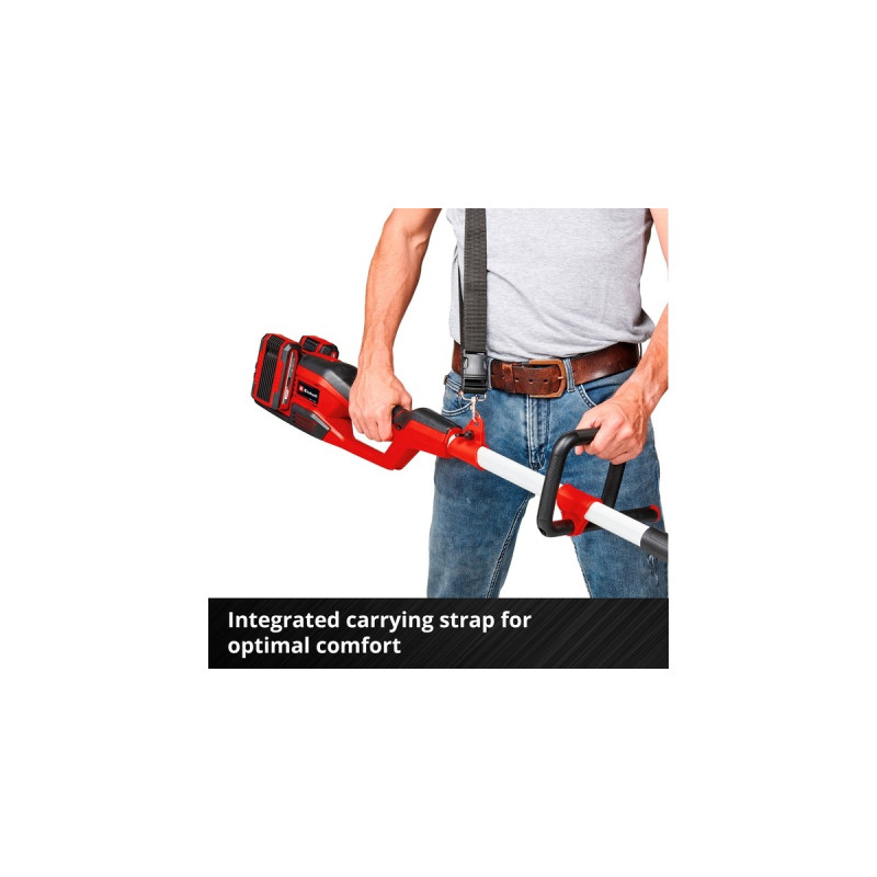Einhell Akku-Multifunktionswerkzeug GE-LM 36/4in1 Li-Solo, 36Volt (2x18V), Rasentrimmer(rot/schwarz, ohne Akku und Ladegerät, 4in1: Motorsense, Heckenschere, Hochentaster)