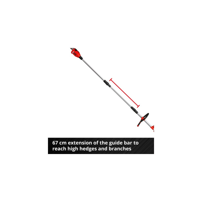 Einhell Akku-Multifunktionswerkzeug GE-LM 36/4in1 Li-Solo, 36Volt (2x18V), Rasentrimmer(rot/schwarz, ohne Akku und Ladegerät, 4in1: Motorsense, Heckenschere, Hochentaster)