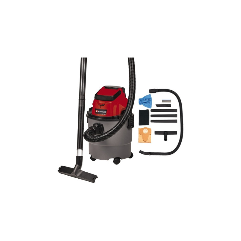 Einhell Akku-Nass-/Trockensauger TC-VC 18/15 Li-Solo(grau/rot, ohne Akku und Ladegerät)