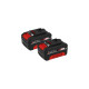 Einhell Akku Power-X-Change Twinpack 18V 4,0 Ah CB 1(rot/schwarz, 2 Stück)