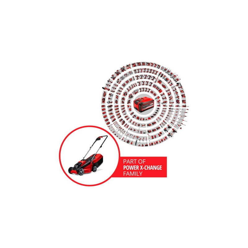 Einhell Akku-Rasenmäher GE-CM 18/30 Li(rot/schwarz, Li-Ionen Akku 3,0Ah)
