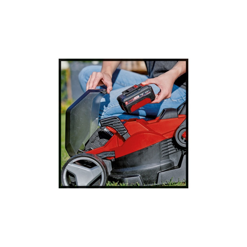 Einhell Akku-Rasenmäher GE-CM 36/34-1 Li-Solo, 36Volt (2x18V)(rot/schwarz, ohne Akku und Ladegerät)