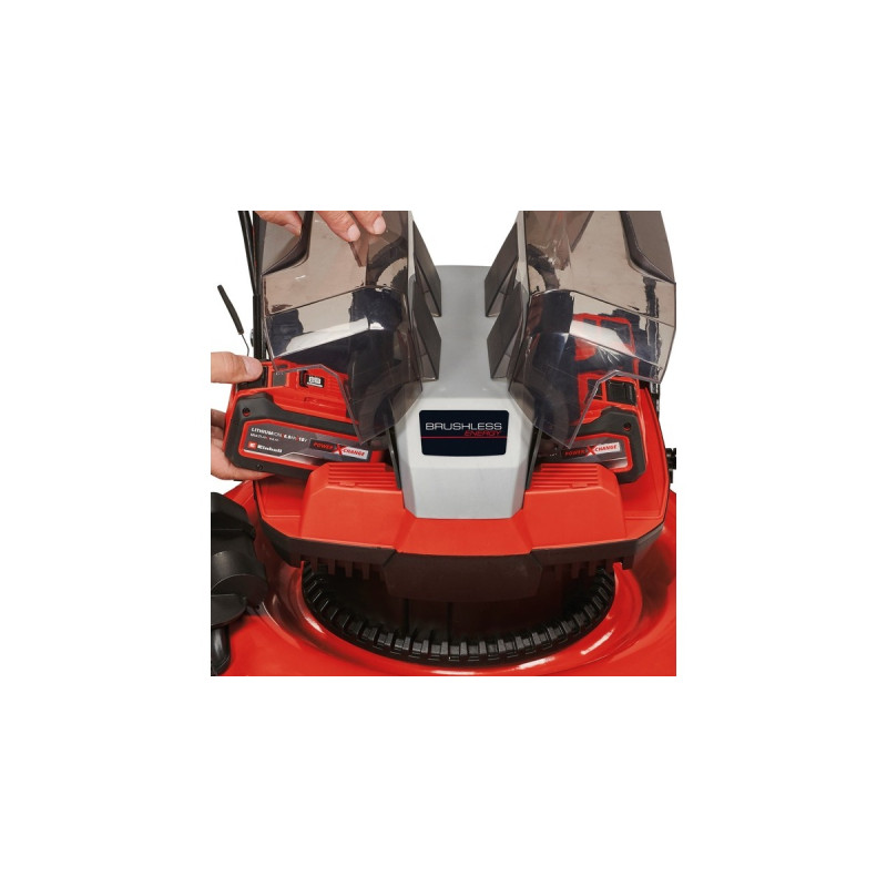 Einhell Akku-Rasenmäher GE-CM 36/48 Li M - Solo, 36Volt (2x18V)(rot/schwarz, ohne Akku und Ladegerät)