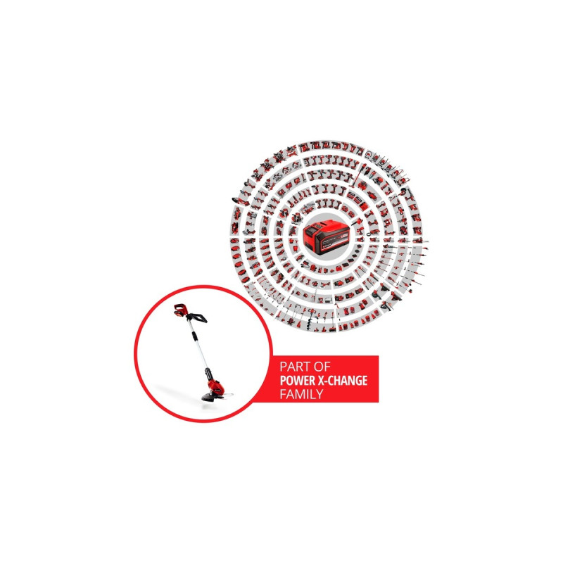 Einhell Akku-Rasentrimmer GE-CT 18Li Kit, 18Volt(rot/schwarz, Li-Ionen Akku 2,0Ah)