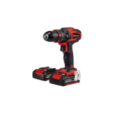 Einhell Akku-Schlagbohrschrauber-Set TE-CD 18/40 Li-i +64, 18Volt(rot/schwarz, 2x Li-Ion-Akku 2,0Ah, 64-teiliges Zubehör)