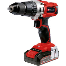 Einhell Akku-Schlagbohrschrauber TE-CD 18/2 Li-i +22, 18Volt(rot/schwarz, Li-Ionen Akku 2,5Ah, Koffer E-Box Basic + Bit-Bohrer-Set)