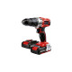 Einhell Akku-Schlagbohrschrauber TE-CD 18/2 Li-i +64, 18Volt(rot/schwarz, 2x Li-Ionen Akku 2,0Ah, Koffer + Bit-Bohrer-Set)
