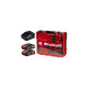 Einhell Akku-Schlagbohrschrauber TE-CD 18/2 Li-i +64, 18Volt(rot/schwarz, 2x Li-Ionen Akku 2,0Ah, Koffer + Bit-Bohrer-Set)