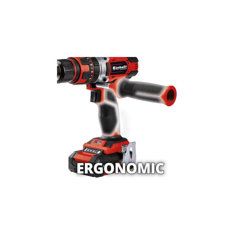 Einhell Akku-Schlagbohrschrauber TE-CD 18/48 Li, 18Volt(schwarz, 2x Li-Ionen Akku 2,0Ah)