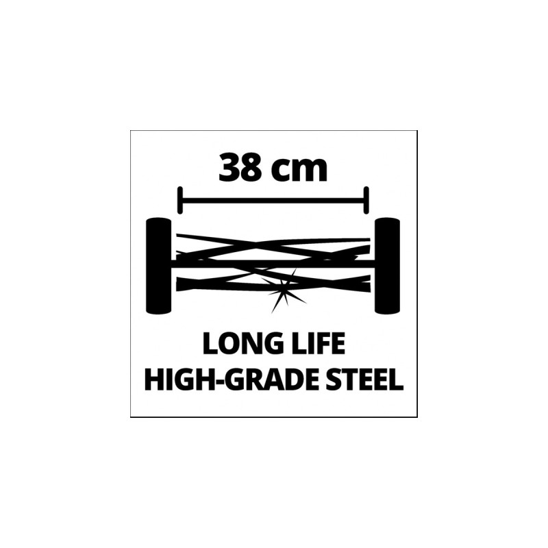Einhell Akku-Spindelmäher GE-HM 18/38 Li-Solo, 18Volt(rot/schwarz, ohne Akku und Ladegerät)