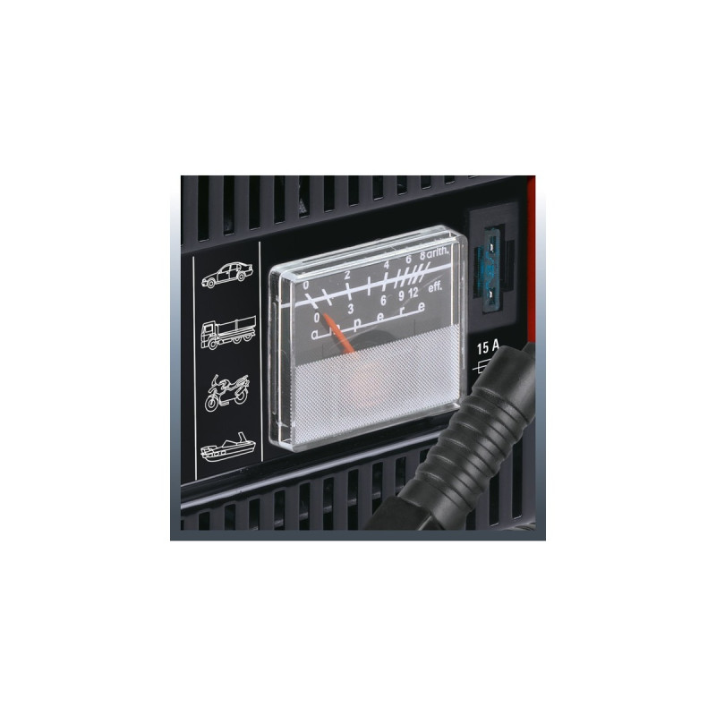 Einhell Batterie-Ladegerät CC-BC 10 E(rot/schwarz, für Kfz- und Motorradbatterien)