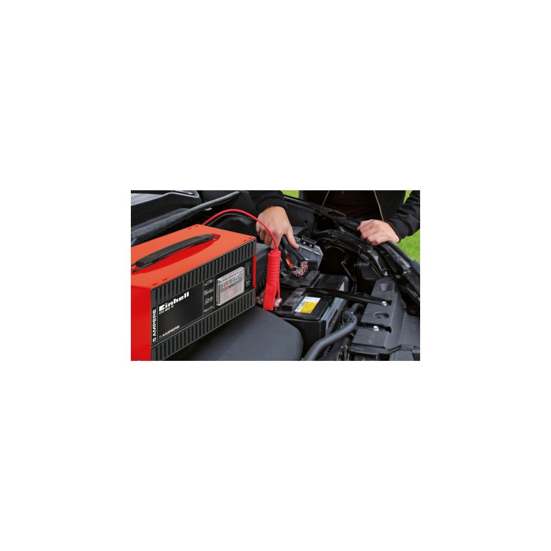Einhell Batterie-Ladegerät CC-BC 5(rot/schwarz, für Kfz- und Motorradbatterien)